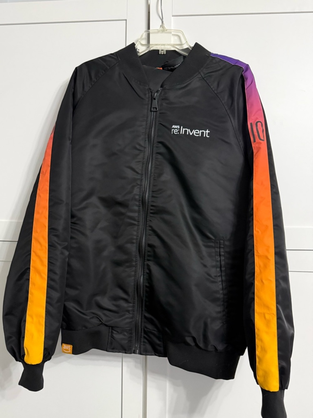 AWS re:Invent Bomber Jacket 10 Year Anniversary XL Rare Conference Exclusive